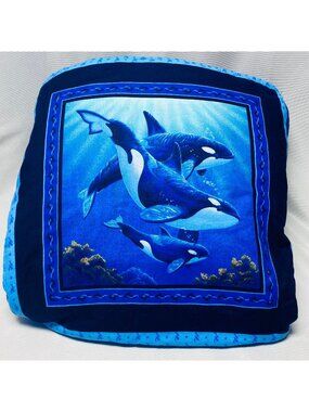 Orca-Themed Travel & Bleacher Blanket Lightweight & Cozy 64" x 37"
